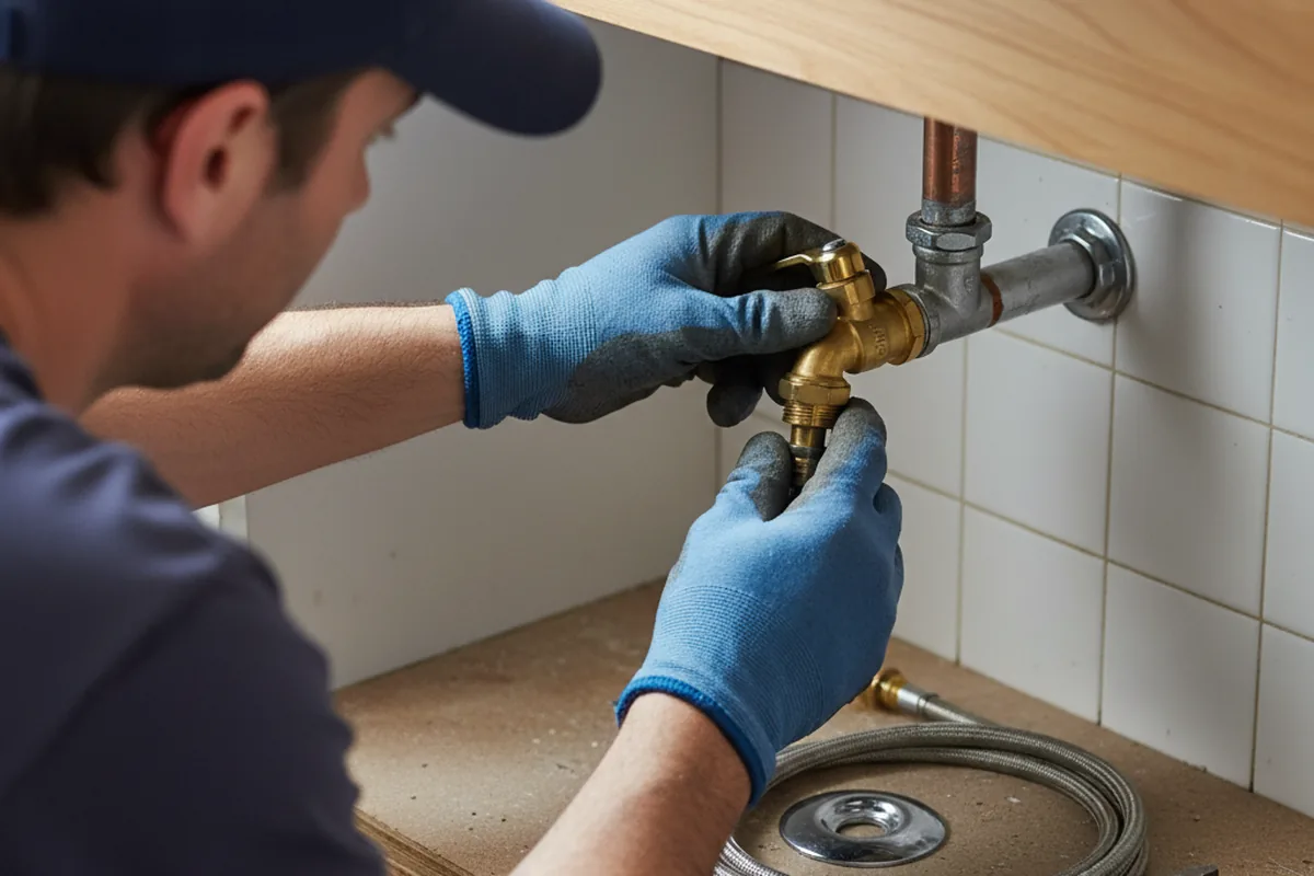 Shutoff valve and fitting work during Well Pump Repair in Beggs